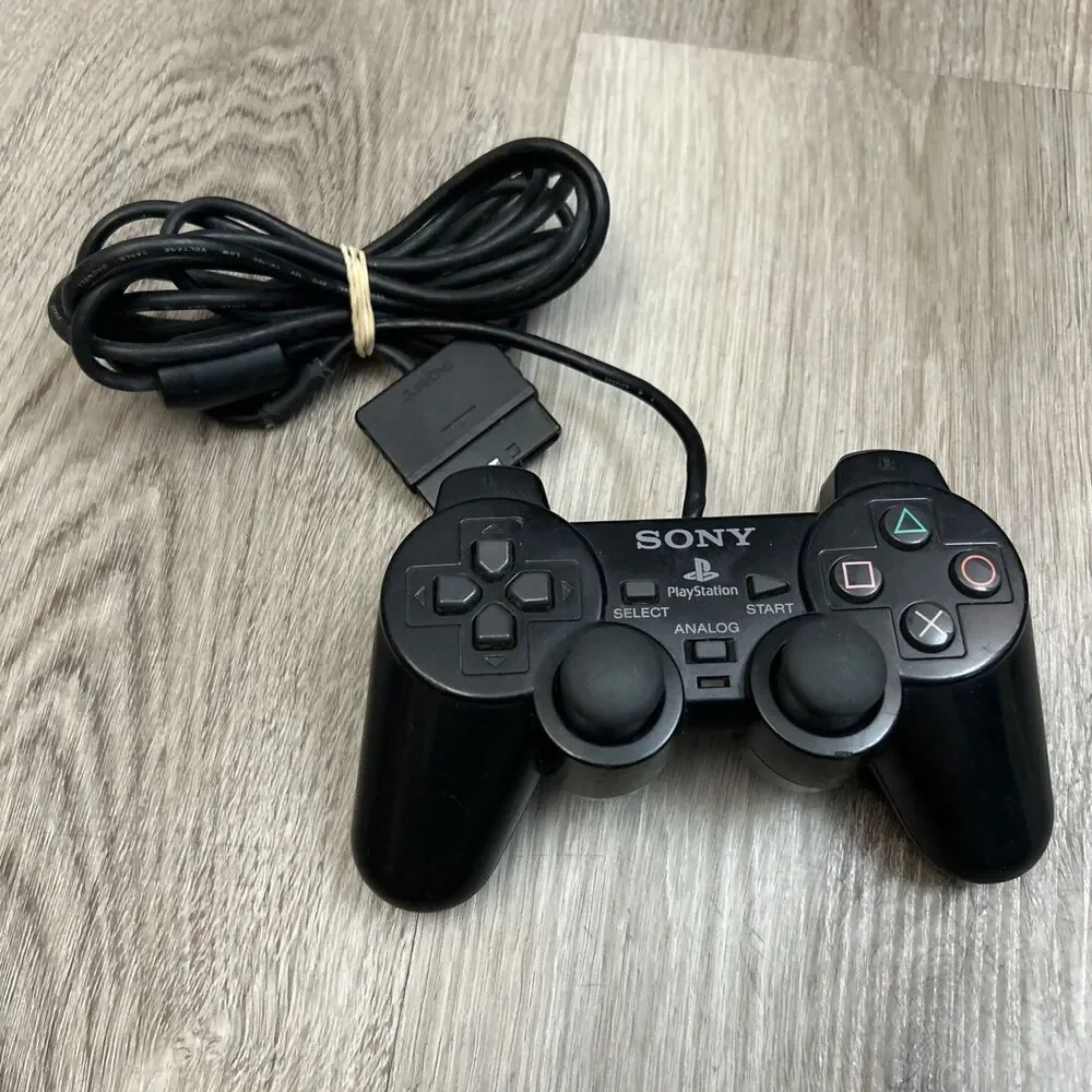 Sony PlayStation 2 DualShock 2 Controller Wired SCPH-10010 Black OEM Tested READ